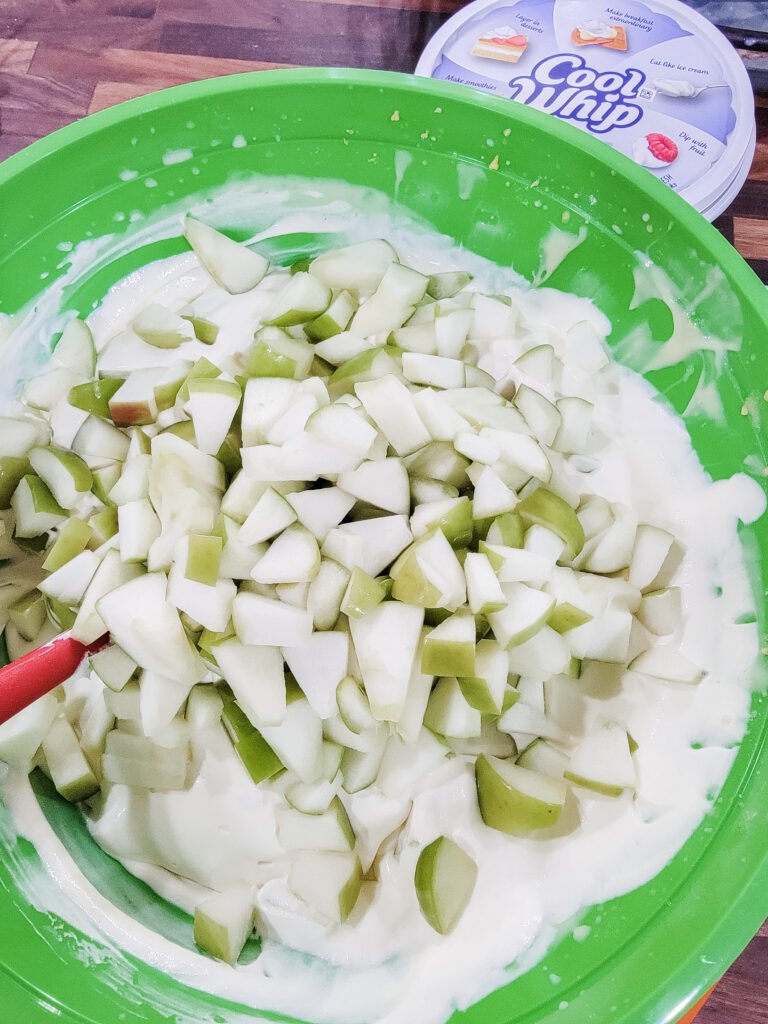 Healthy caramel apple salad