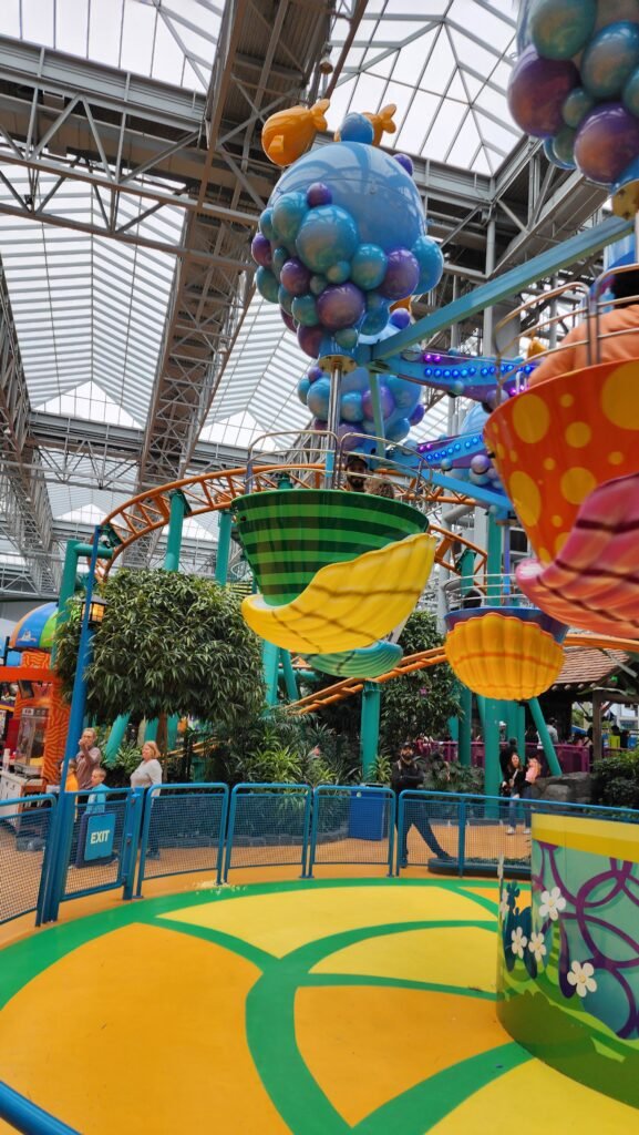 Exciting roller coaster ride at Nickelodeon Universe