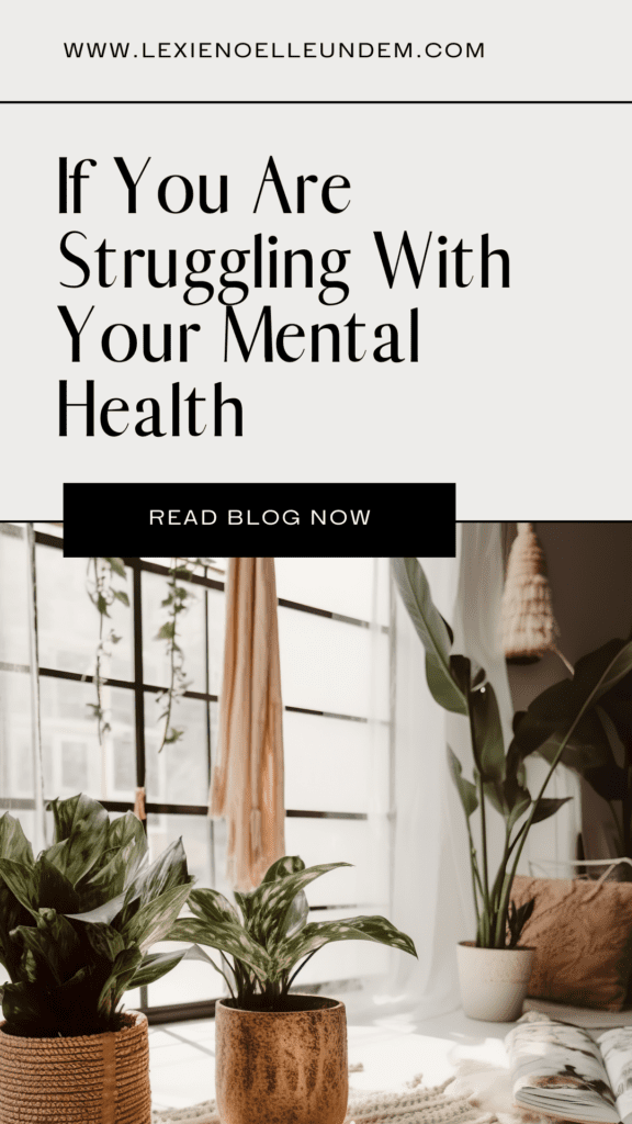 If You Are Struggling With Your Mental Health Lexie Noelle Undem Mental Health Blogger