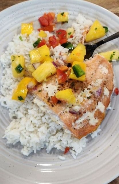 Family Fare Smoked Salmon with Spicy Smoked Pineapple Mango Salsa The Undem Family Kitchen