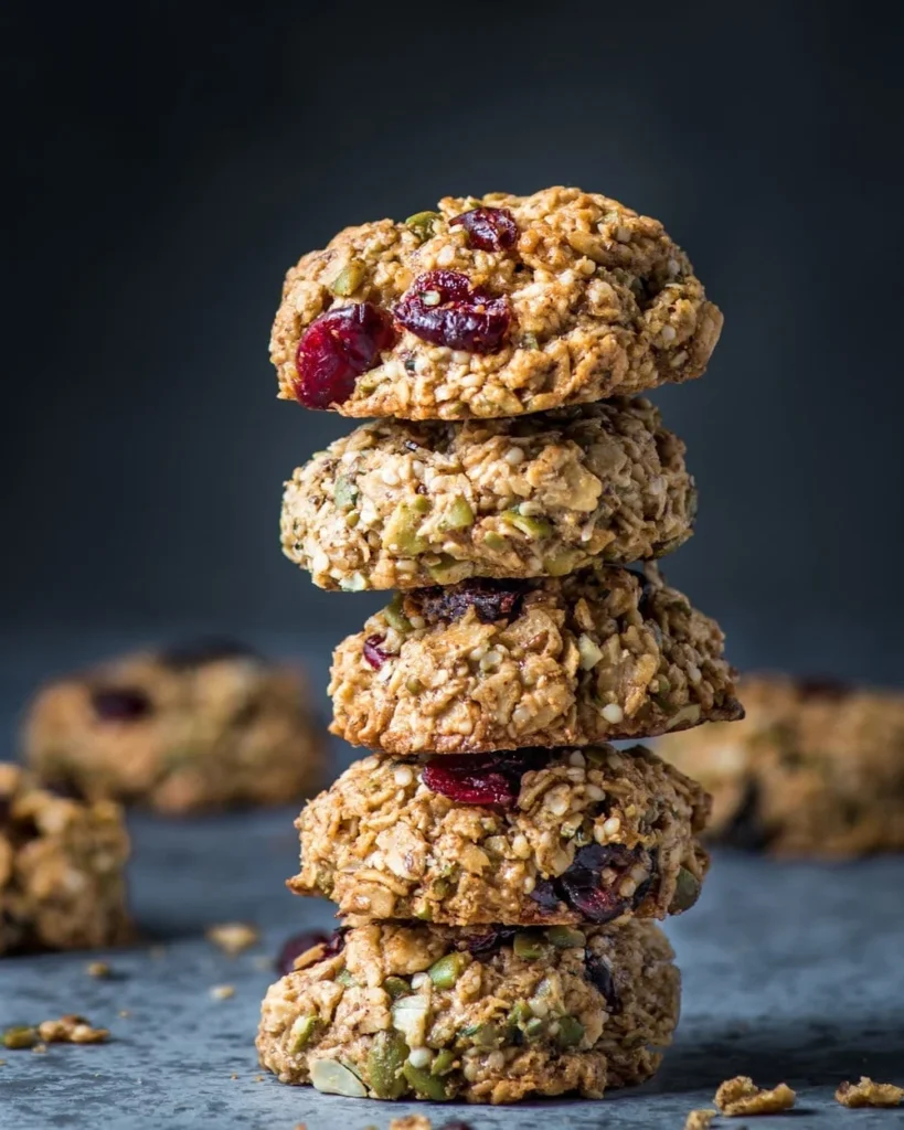 Wholesome, naturally sweetened cookies packed with oats and nuts—one of the best healthy snacks for moms on the go.