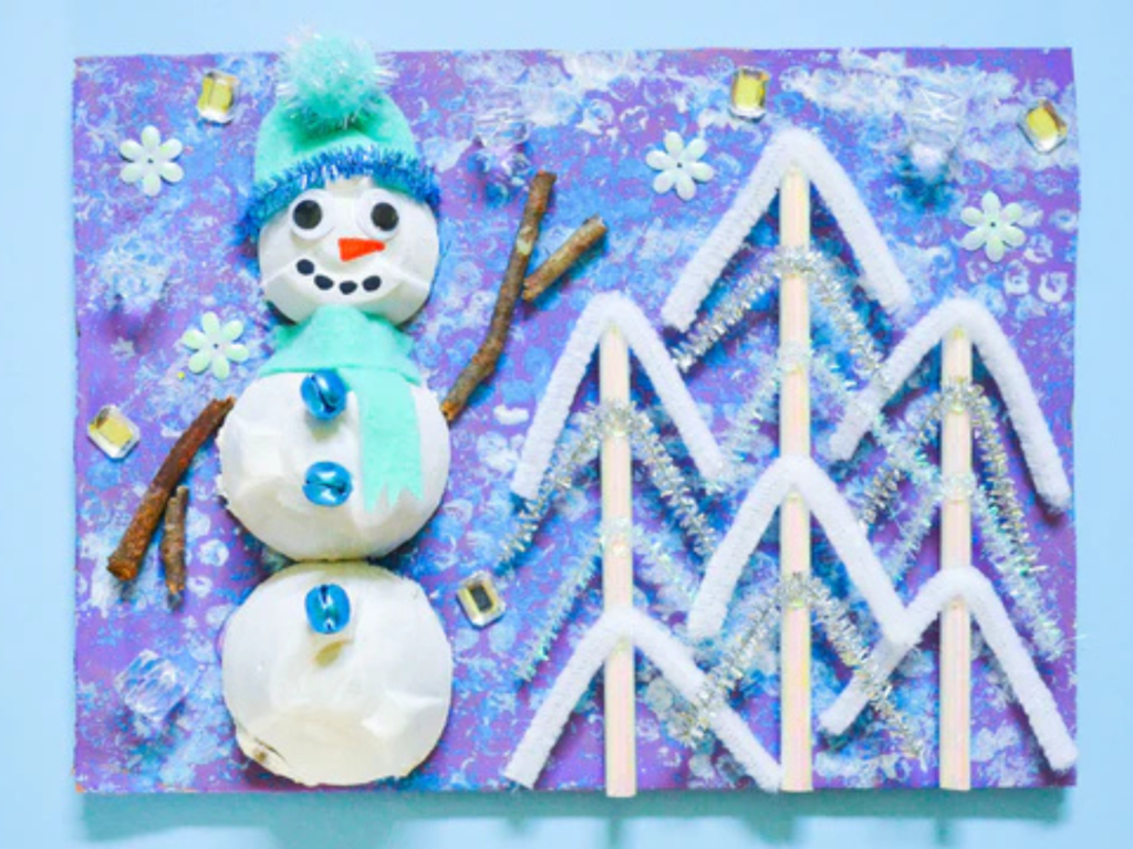 Winter Wonderland Collage Winter Art Crafty Projects for Kids