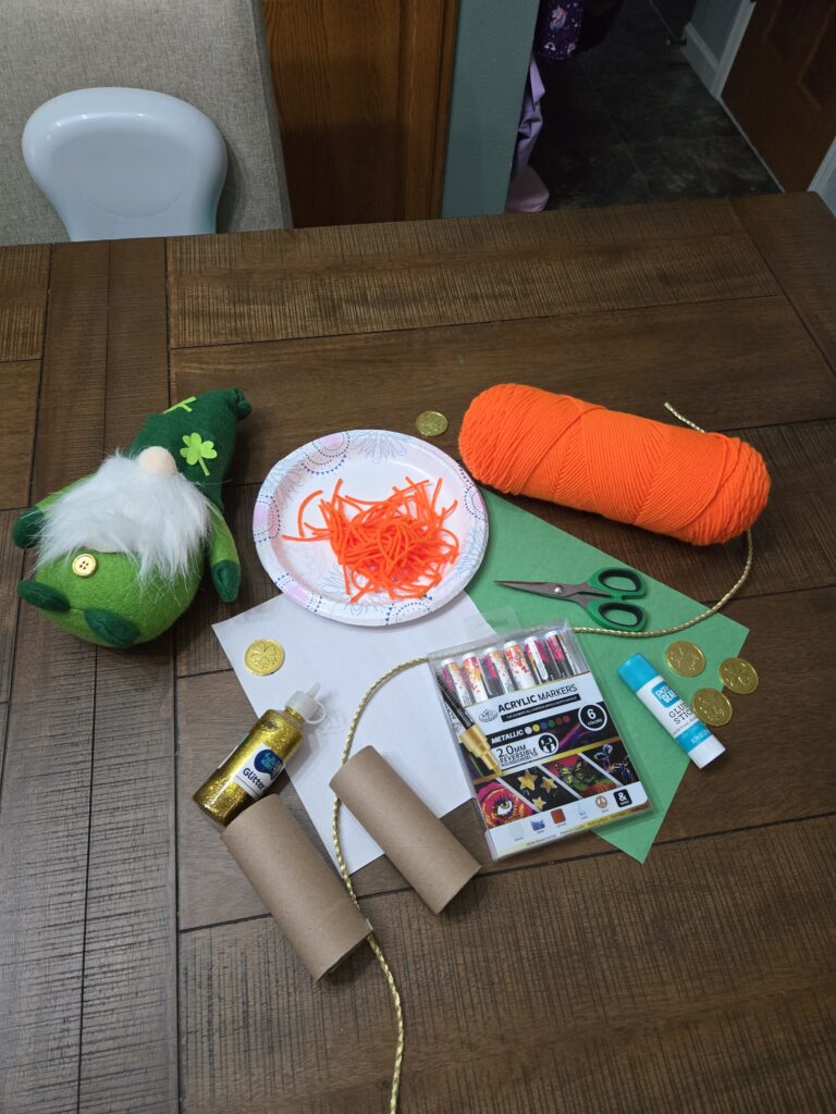 Toddlers Paper Roll Leprechaun Craft Supplies