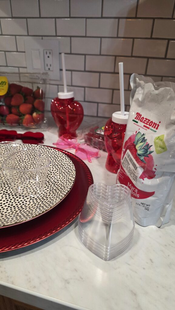 Simple Pink Valentine's Day Drink Cups