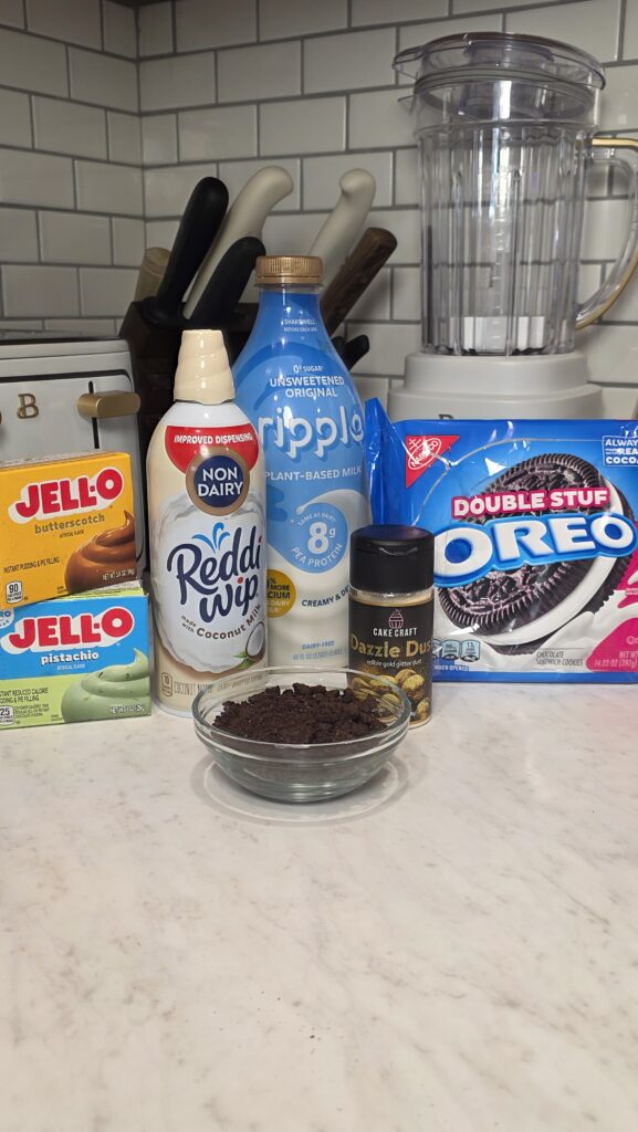 Dairy Free, No Bake, St. Patrick's Day Dessert Ingredients