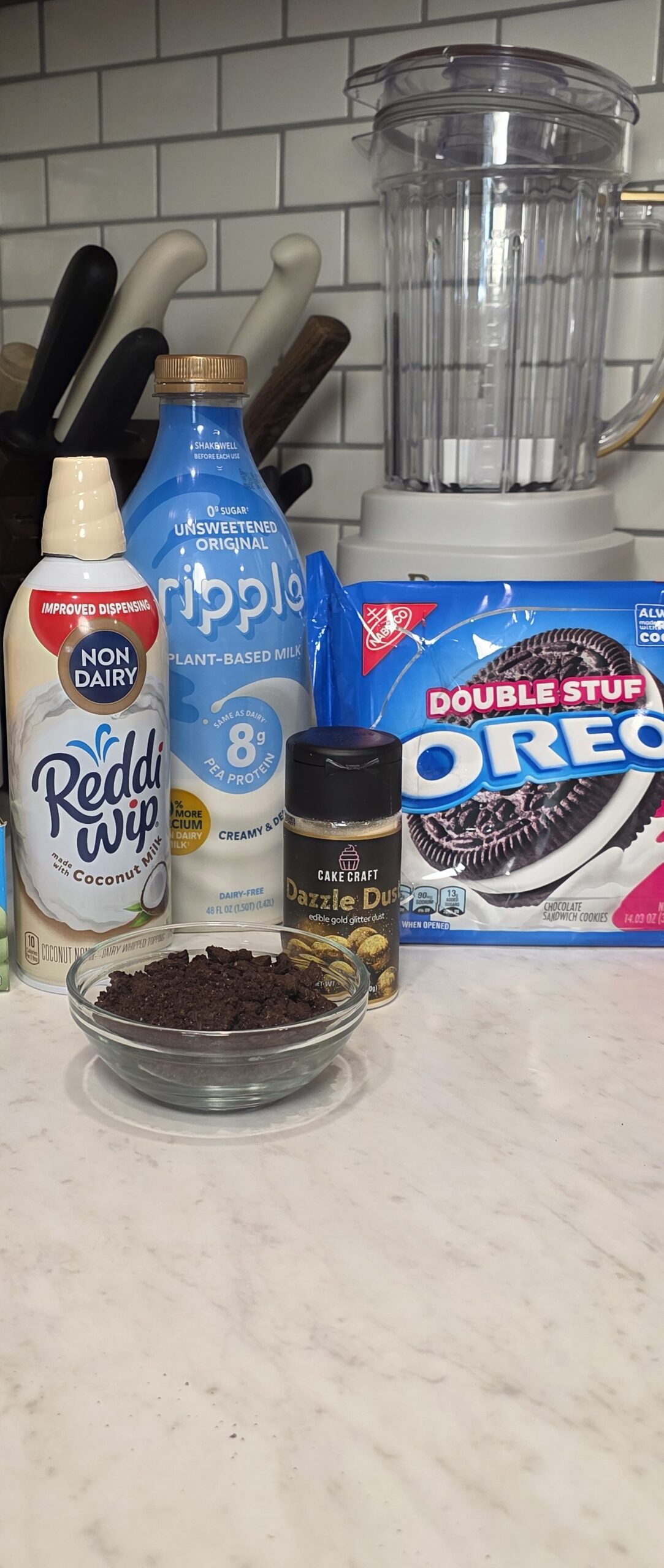 Dairy Free, No Bake, St. Patrick's Day Dessert Ingredients