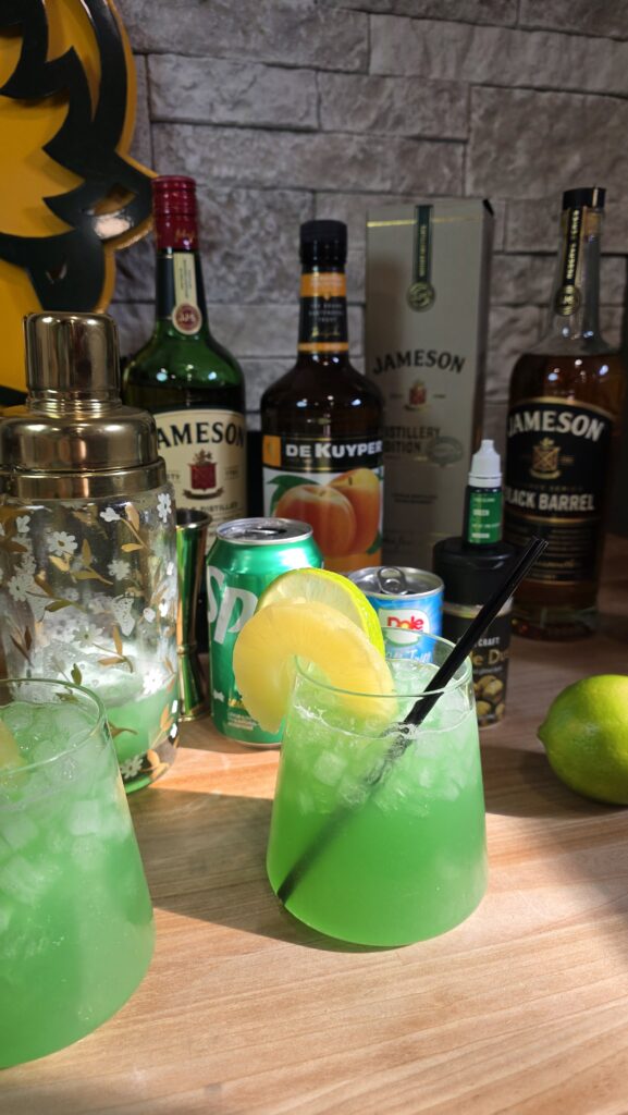 Green Irish Whiskey Cocktail for St. Patrick's Day