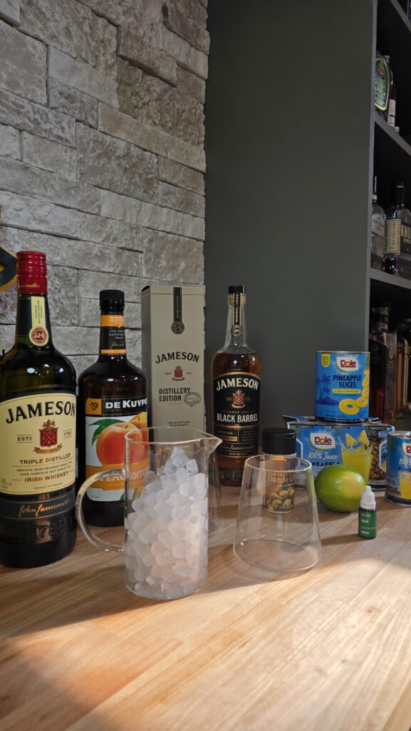 Preparing the Ice Shaker and glass