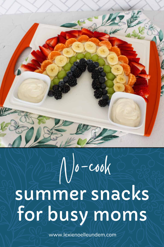 No-cook summer snacks for busy moms Pinterest Pin
