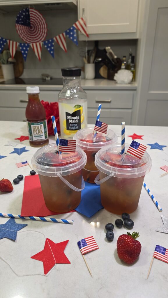 photo of three Liber-teas in drink buckets