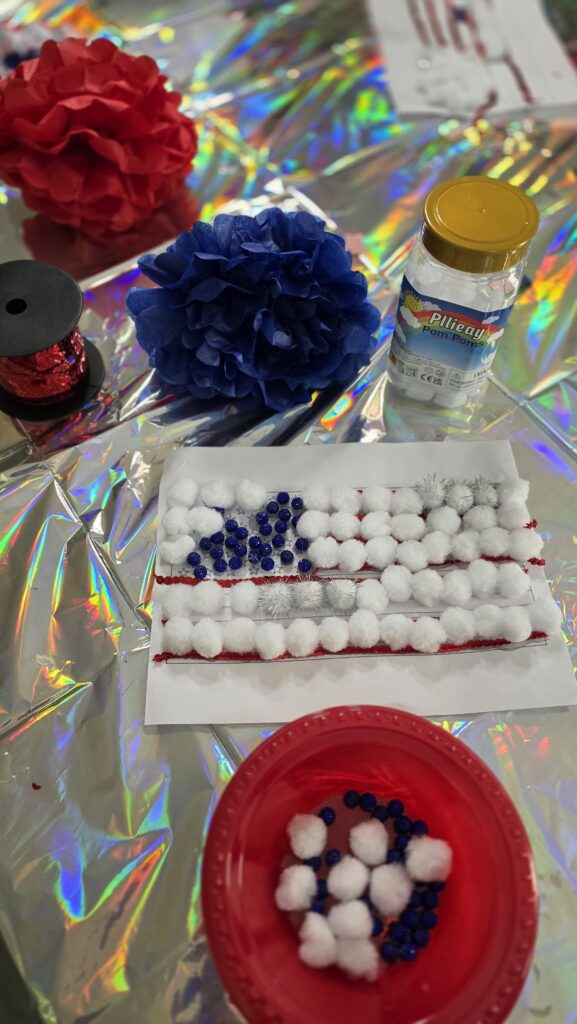 Carolynn's finished sensory flag craft