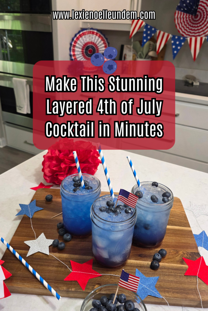 red, white and blue cocktail