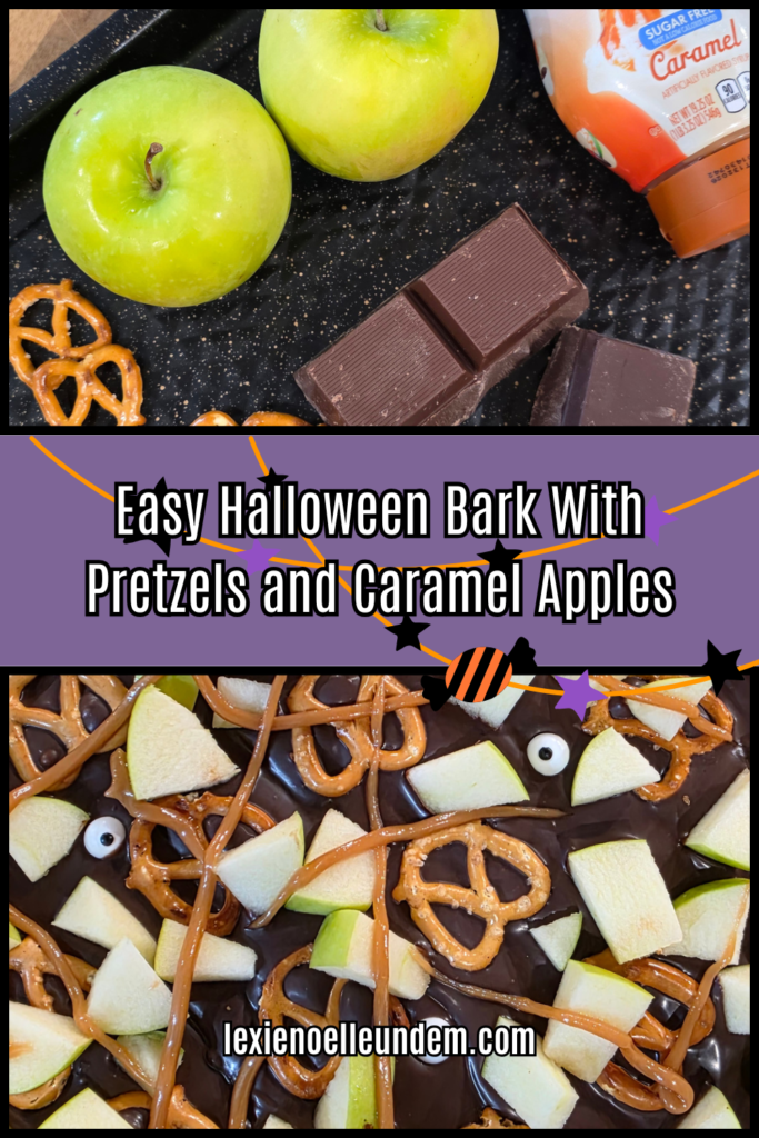 The Best Halloween Pretzel Bark With Caramel Apple Flavor