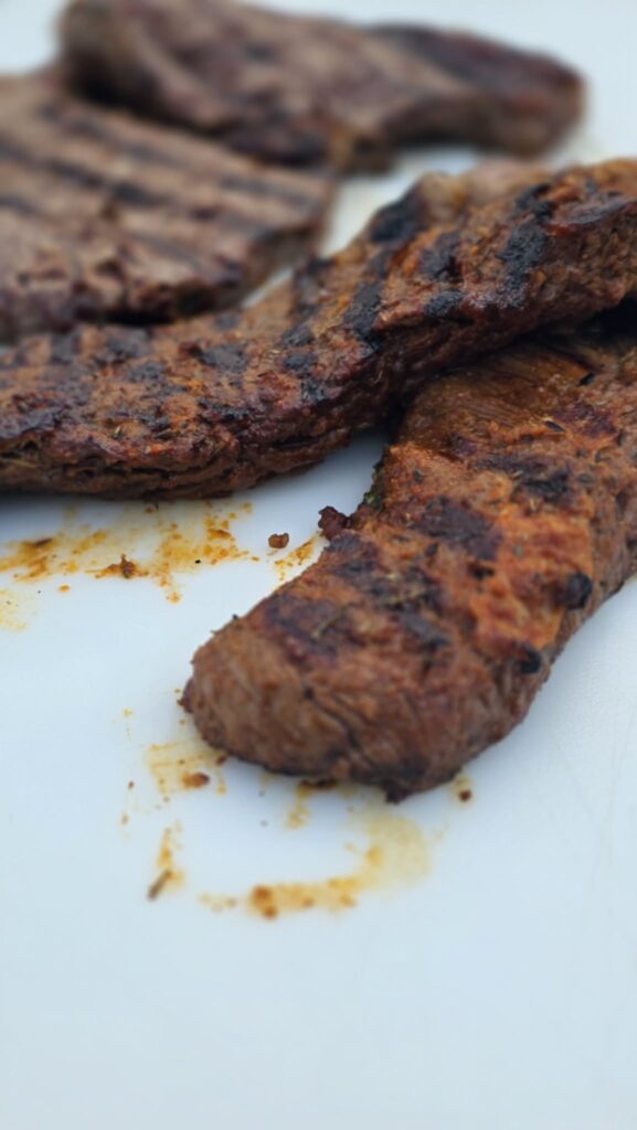 Steak that we grilled during our Hands on experience