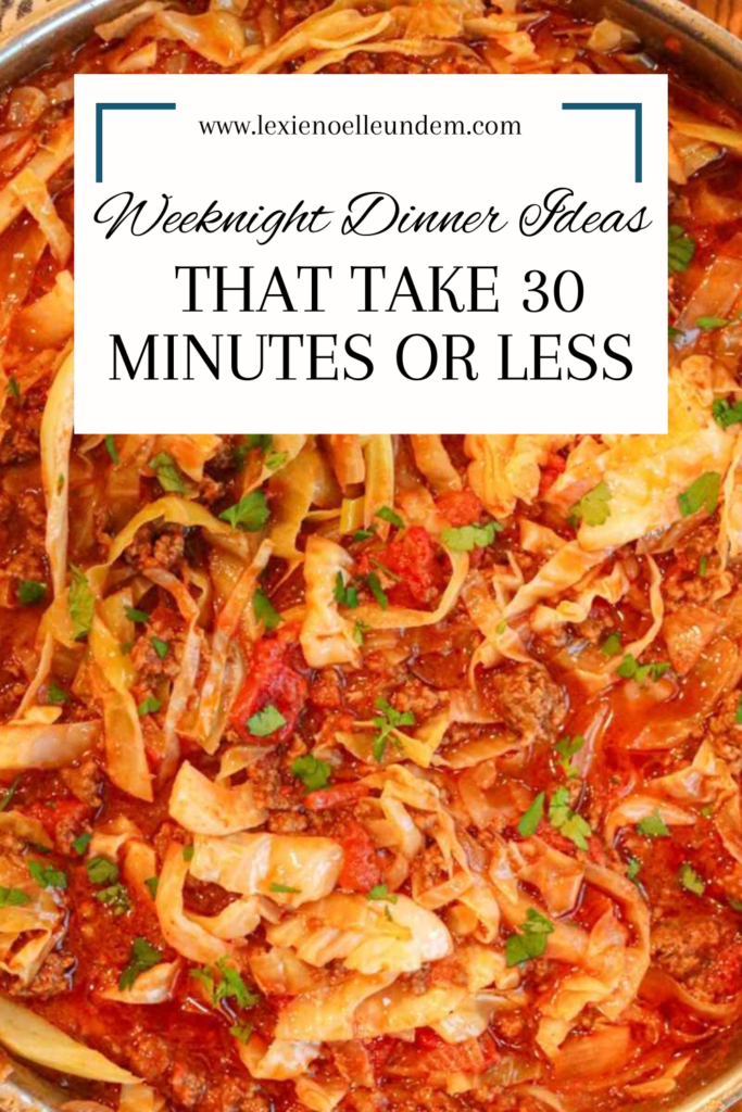 Easy 30-Minute Meals for Hectic School Nights Pinterest Pin