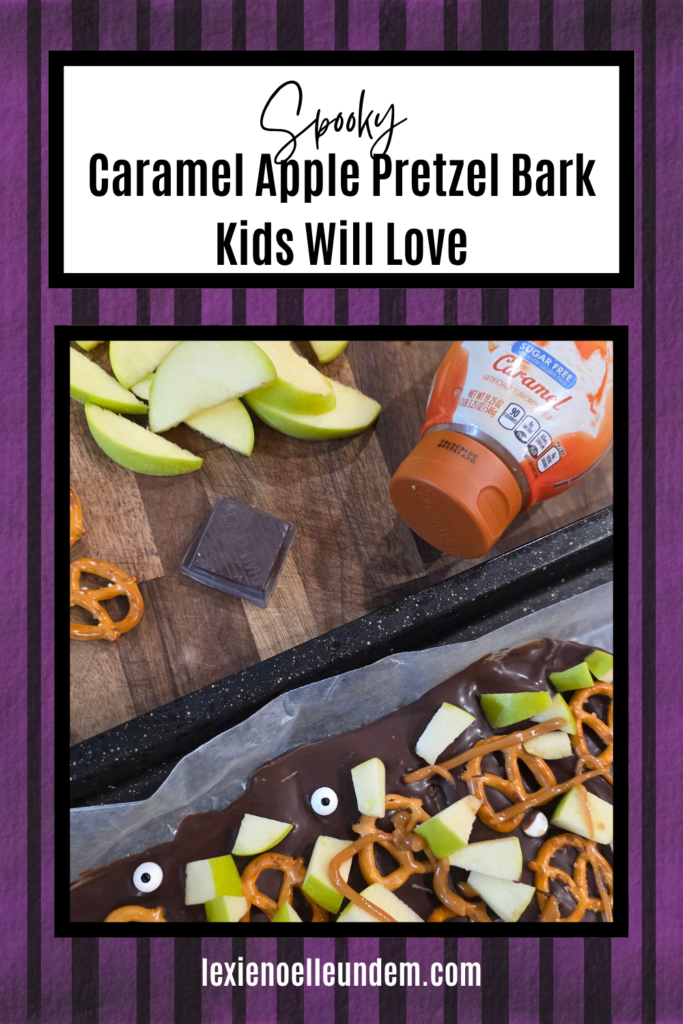 Spooky Caramel Apple Pretzel Bark Kids Will Love