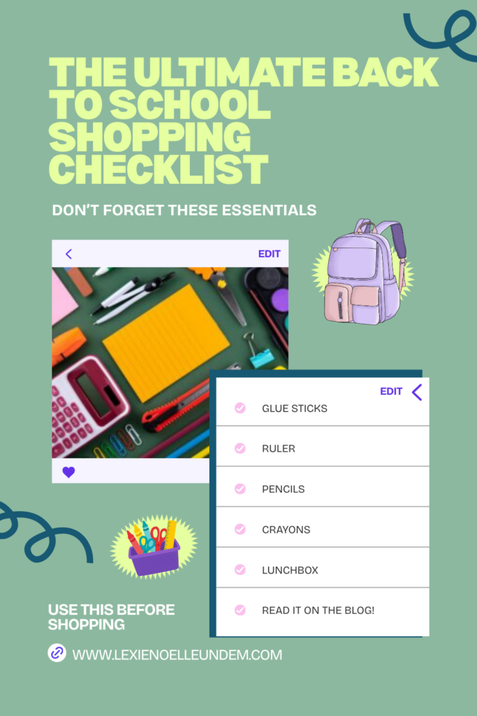 Print This! The Ultimate Back to School Shopping Checklist Pinterest Pin