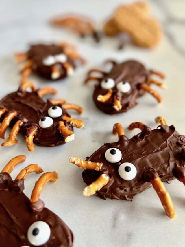 peanut butter chocolate spider cookies