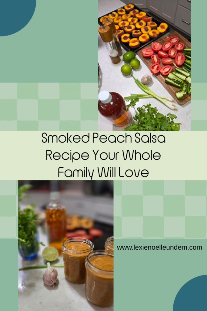 The Best Smoked Peach Salsa Made on a Traeger Pinterest Pin
