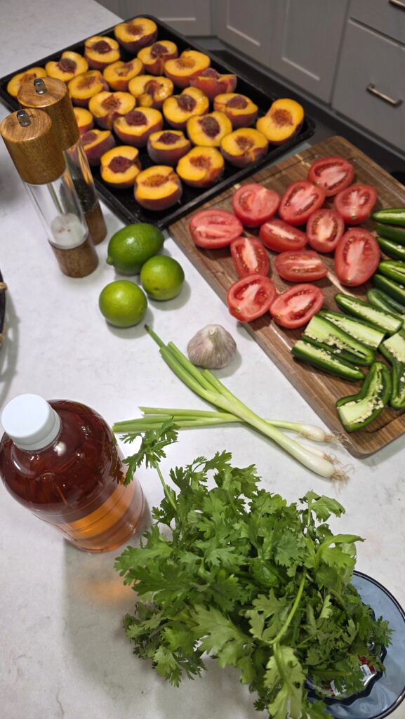 smoked peach salsa ingredients