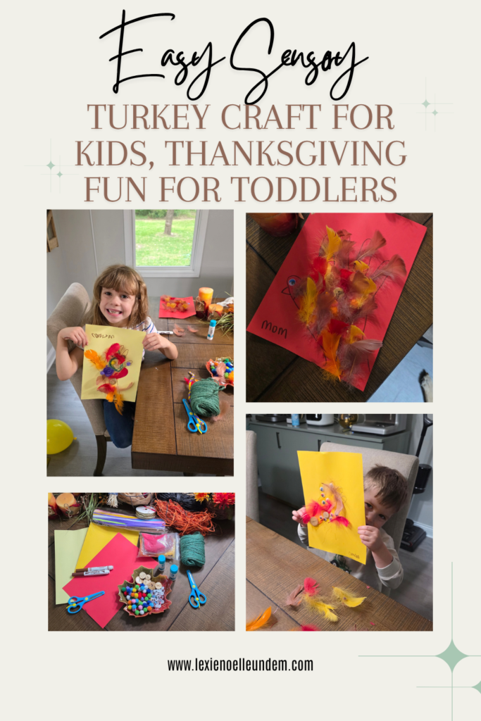 Easy Sensory Turkey Craft for Kids, Thanksgiving Fun for Toddlers