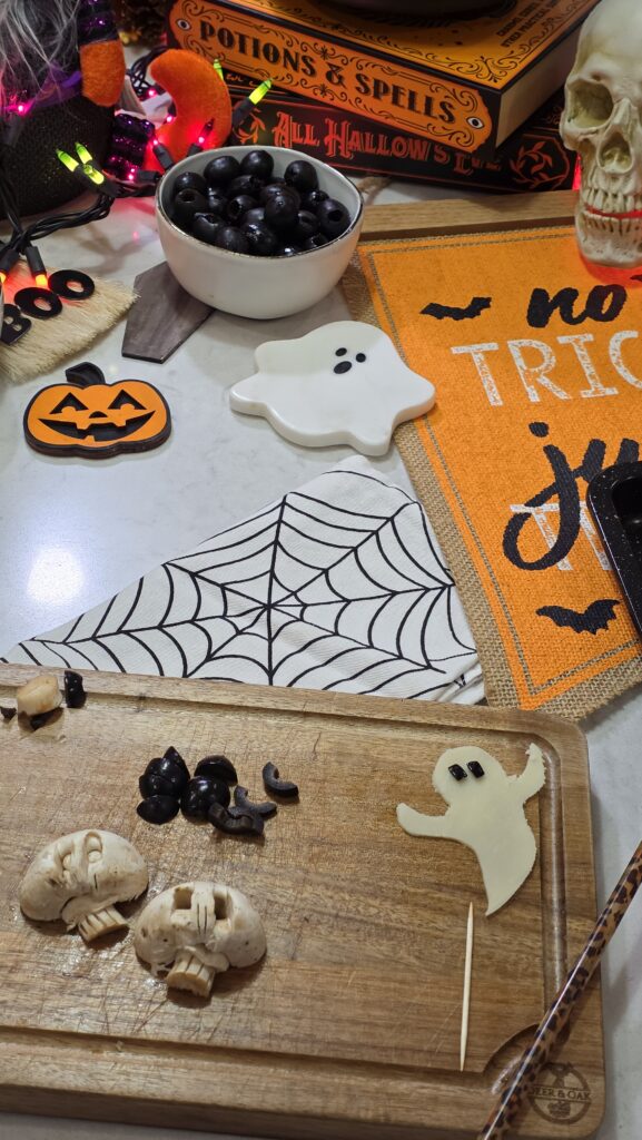 Making the Spooky toppings