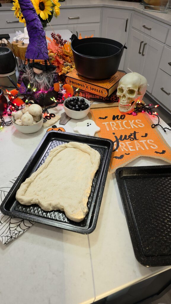 Shaping the dough into a Ghost